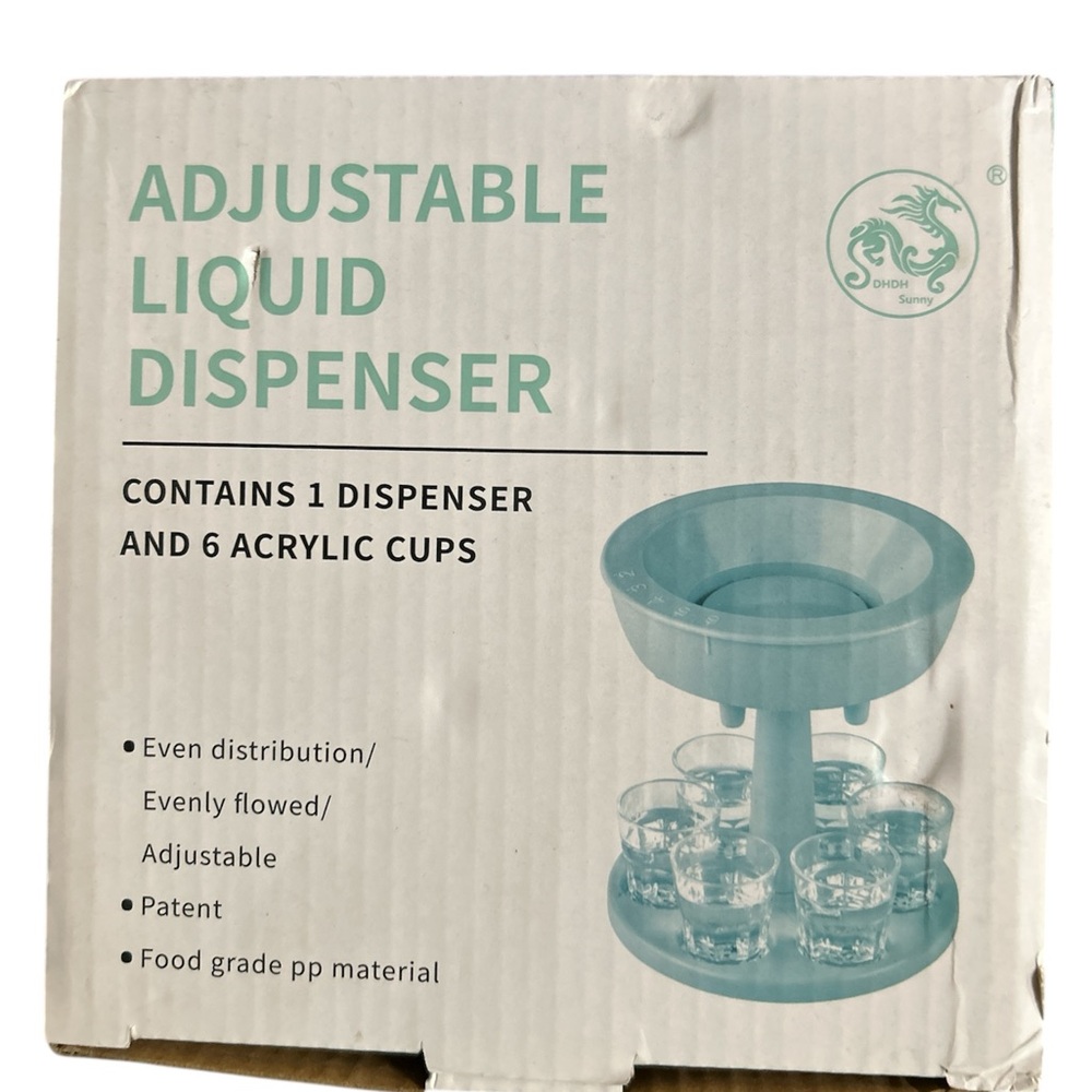 Adjustable Liquid Dispenser with Cups